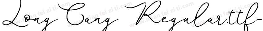 LongCang Regular.ttf字体转换